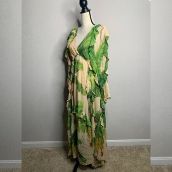 NWT Farm Rio Fresh Banana Maxi Dress - Picture 8 of 17